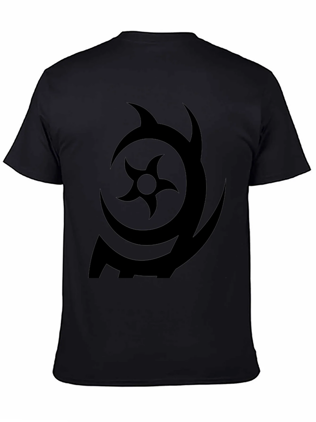 Symbol Print Black Crew Neck T-Shirt product image 7