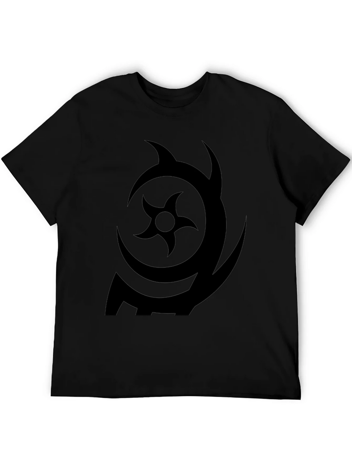 Symbol Print Black Crew Neck T-Shirt product image 8
