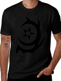 Symbol Print Black Crew Neck T-Shirt product image 1