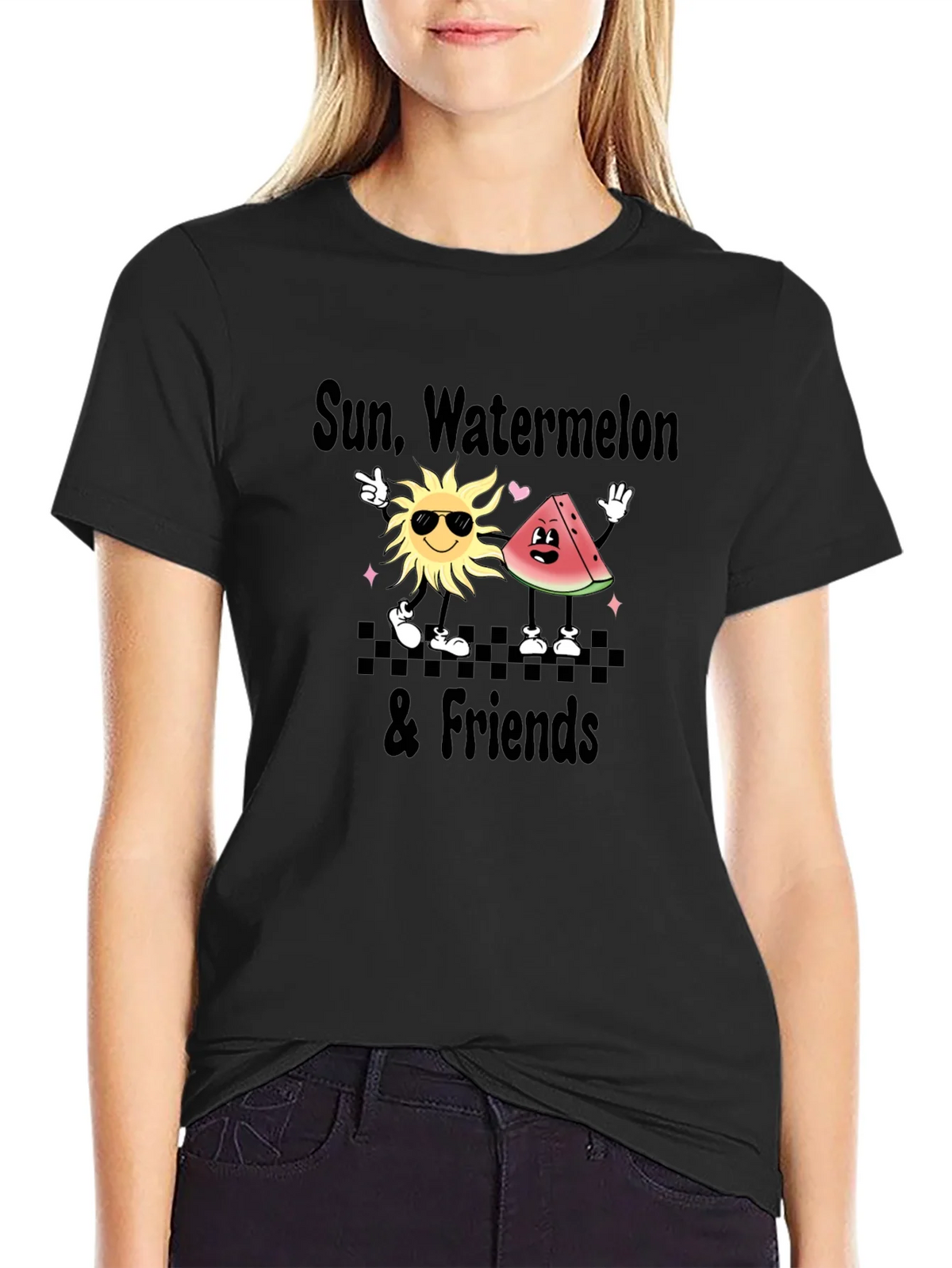 Sun Watermelon & Friends Graphic T-Shirt product image 1