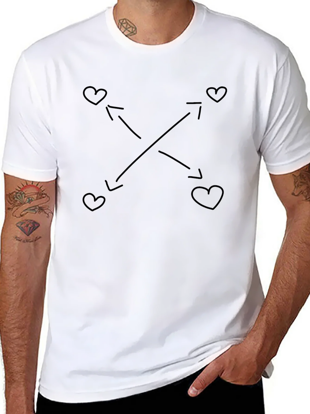 Heart Arrow Graphic Tee - Soft Black T-Shirt product image 10