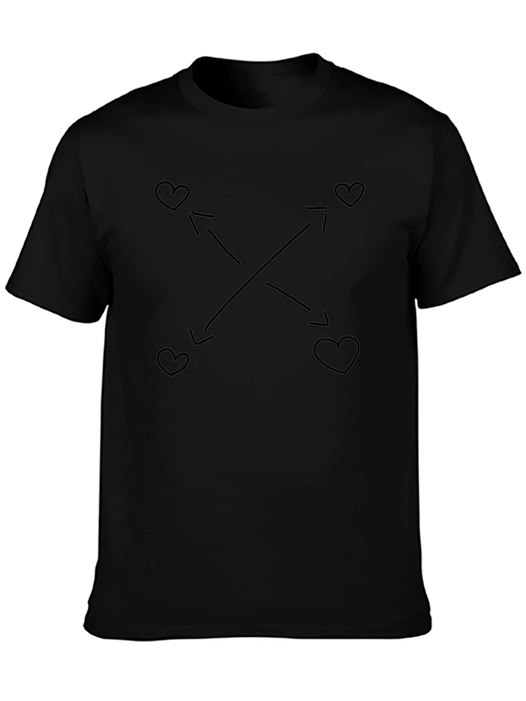 Heart Arrow Graphic Tee - Soft Black T-Shirt product image 6