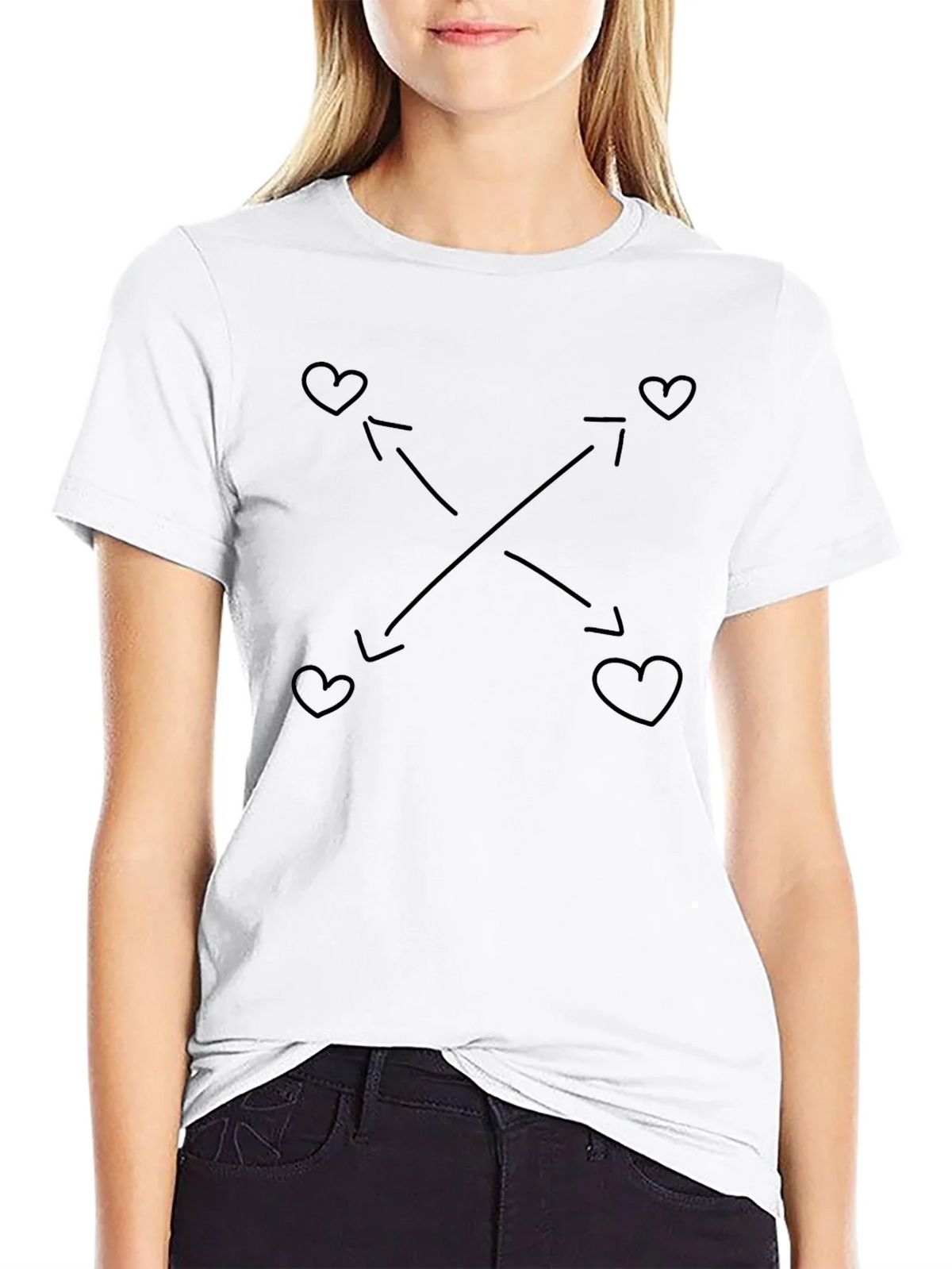 Heart Arrow Graphic Tee - Soft Black T-Shirt product image 11