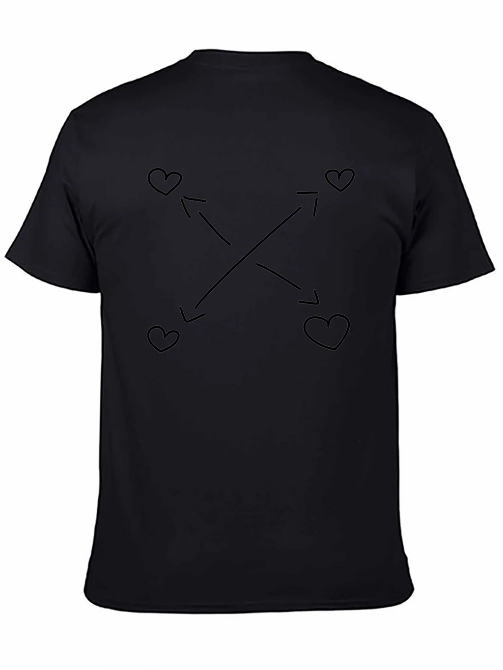 Heart Arrow Graphic Tee - Soft Black T-Shirt product image 7
