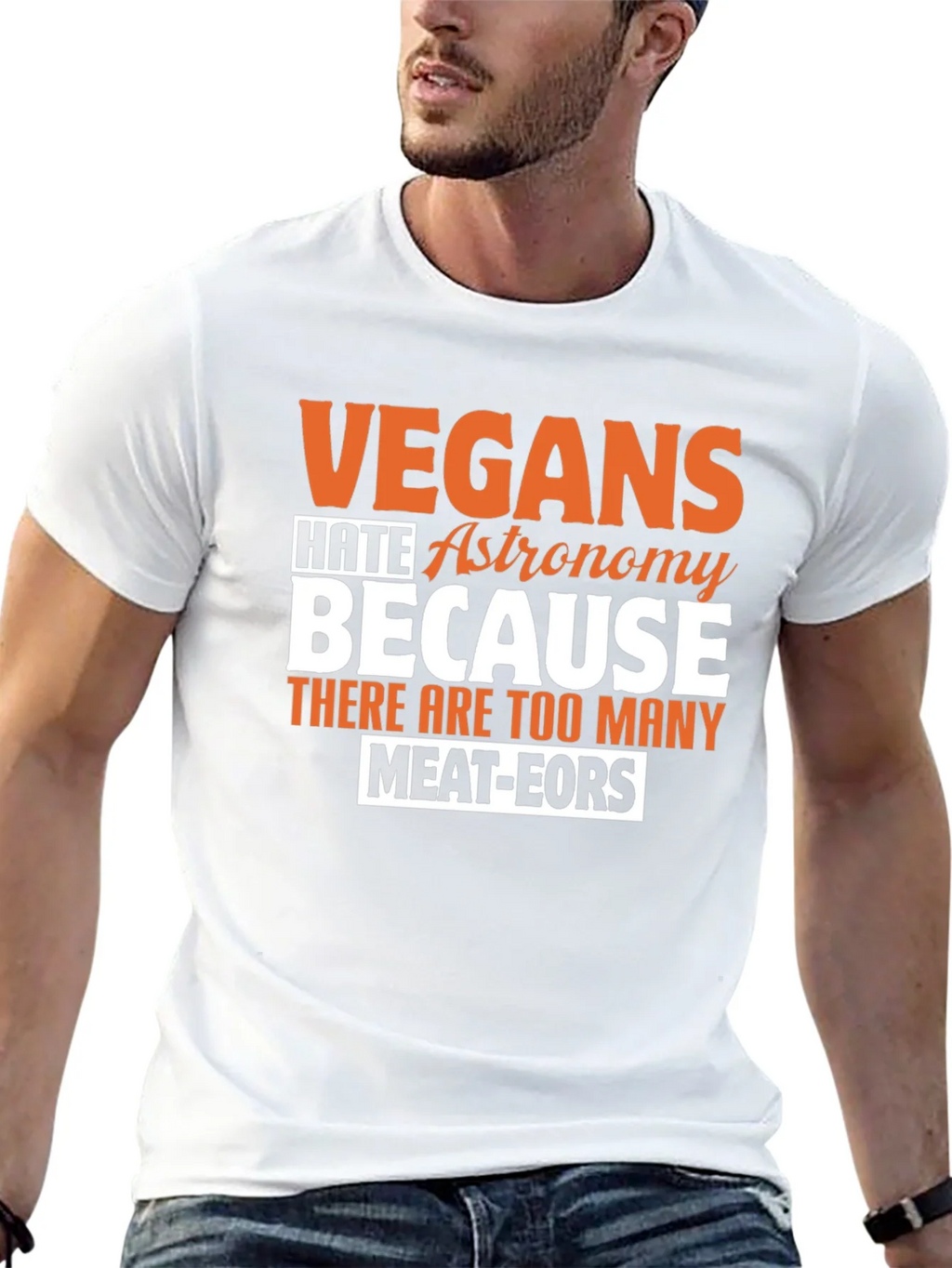 Vegan Astronomy Humor T-Shirt product image 4