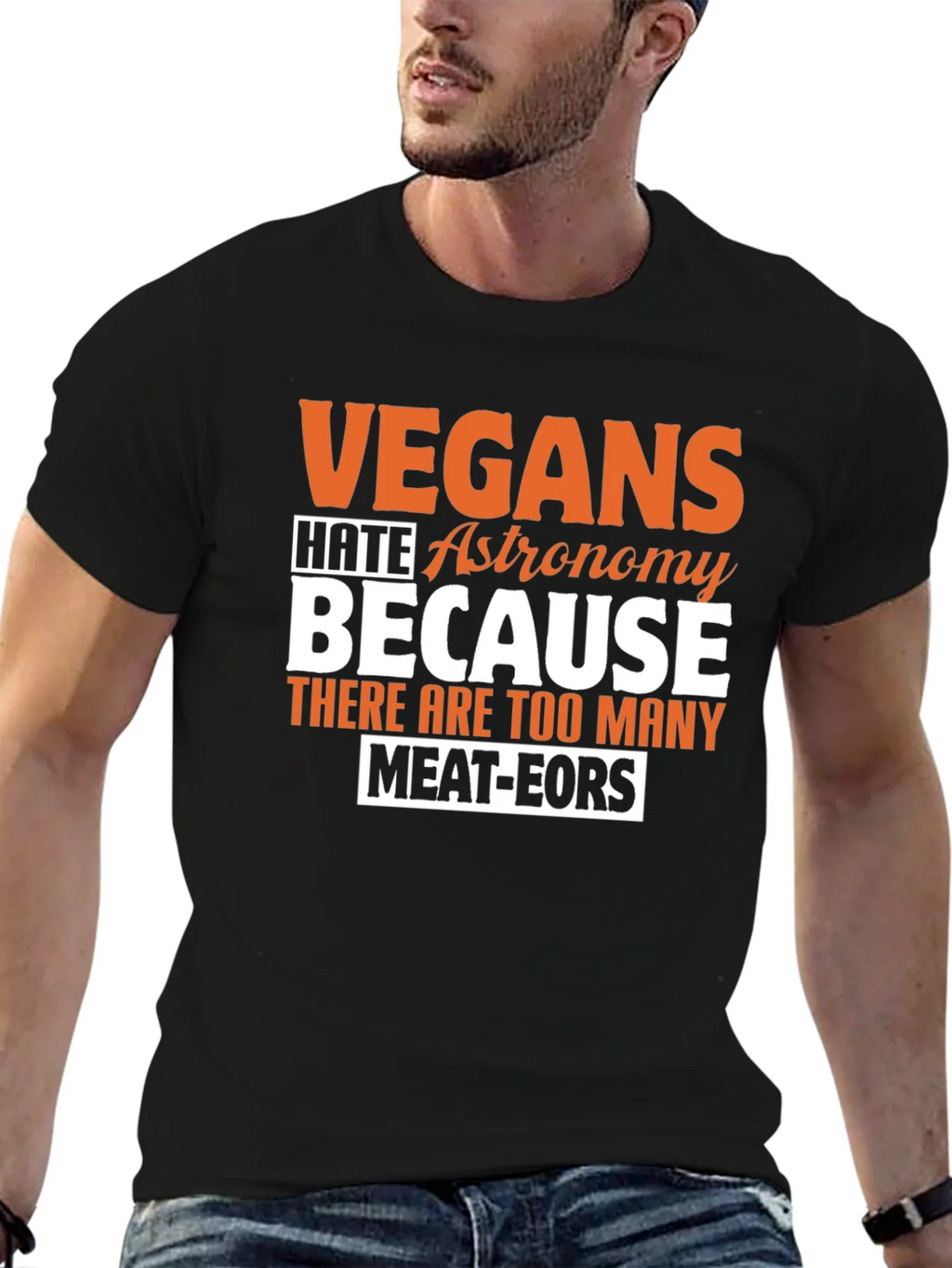 Vegan Astronomy Humor T-Shirt product image 9