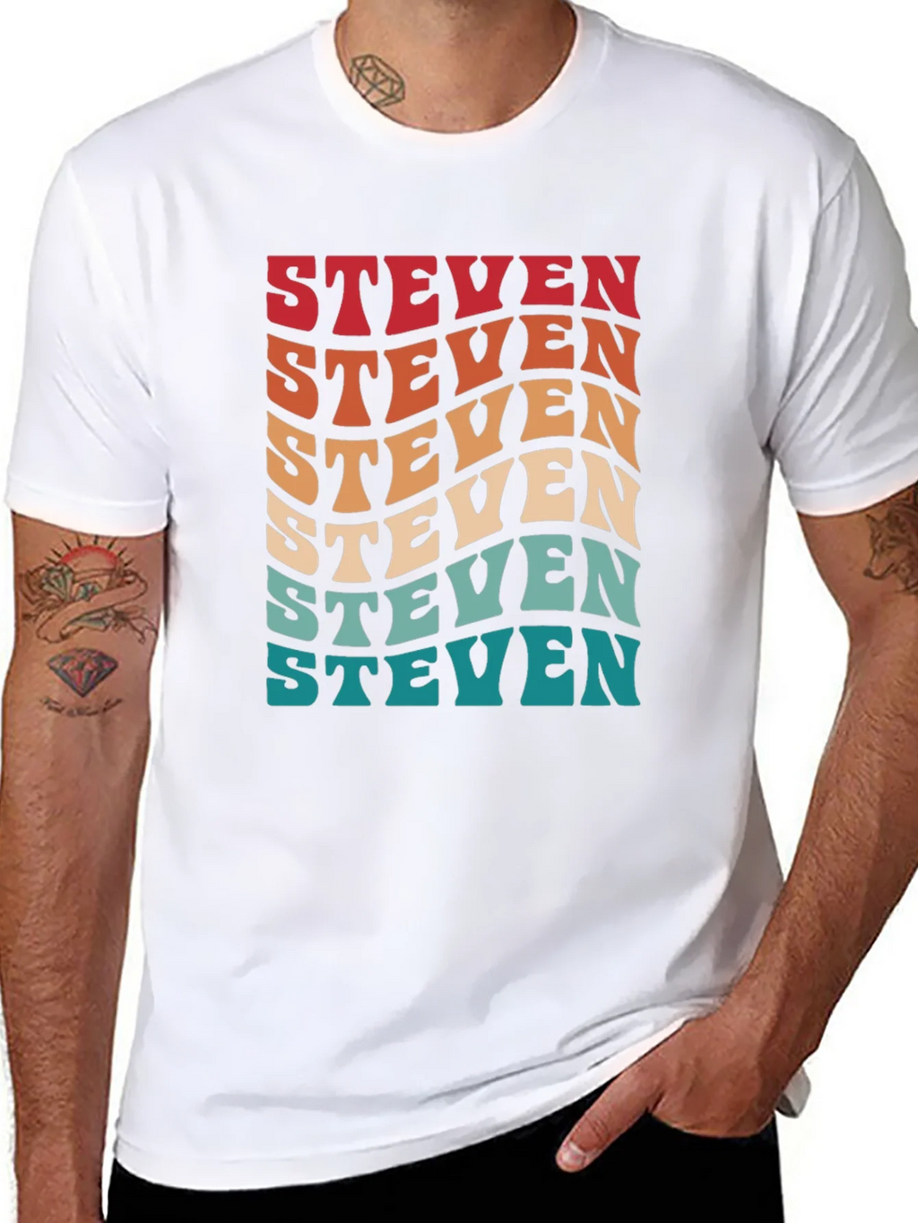 Retro Steven T-Shirt - Personalized Name Tee product image 10