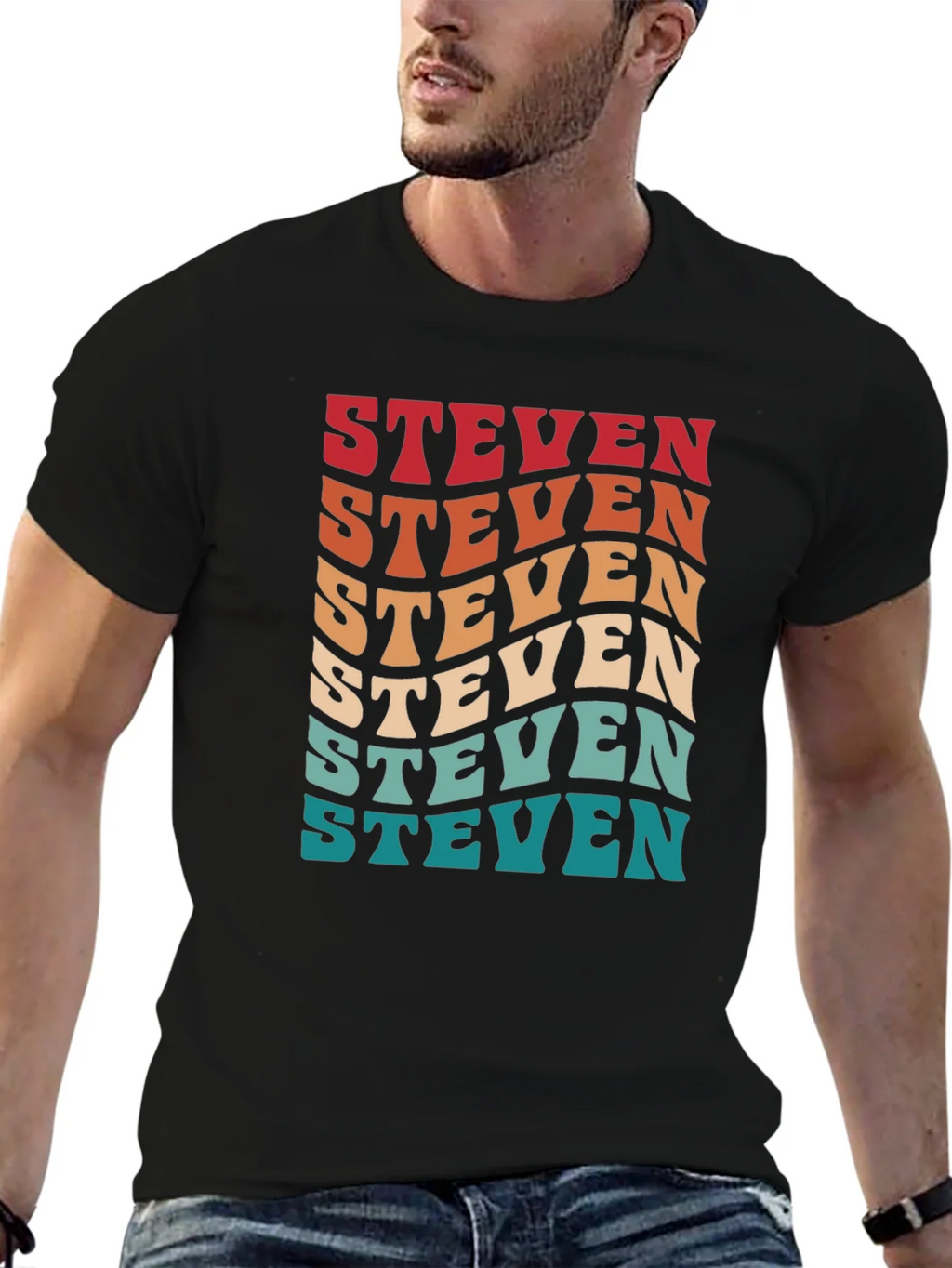 Retro Steven T-Shirt - Personalized Name Tee product image 9