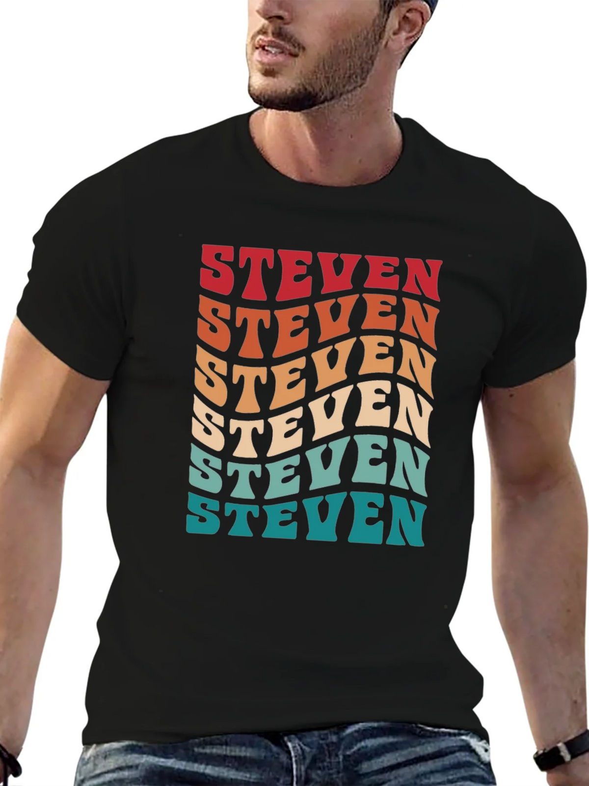 Retro Steven T-Shirt - Personalized Name Tee product image 9