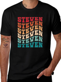 Retro Steven T-Shirt - Personalized Name Tee product image 1
