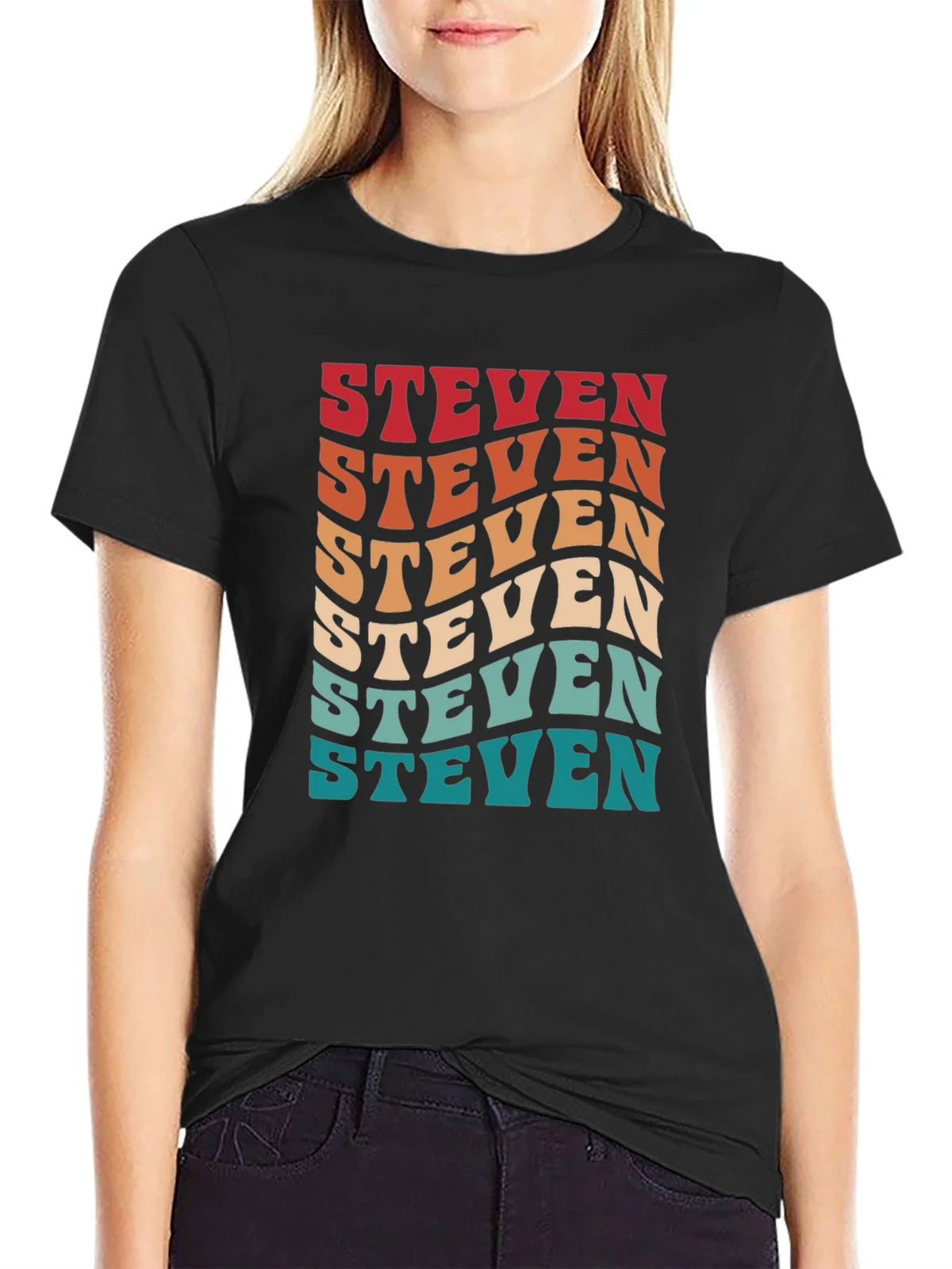 Retro Steven T-Shirt - Personalized Name Tee product image 5