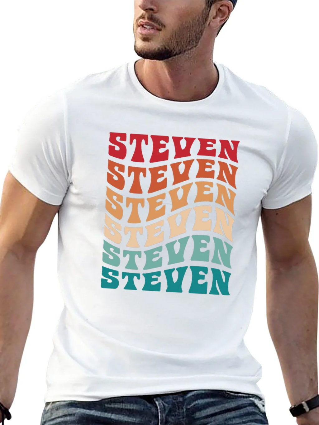 Retro Steven T-Shirt - Personalized Name Tee product image 4