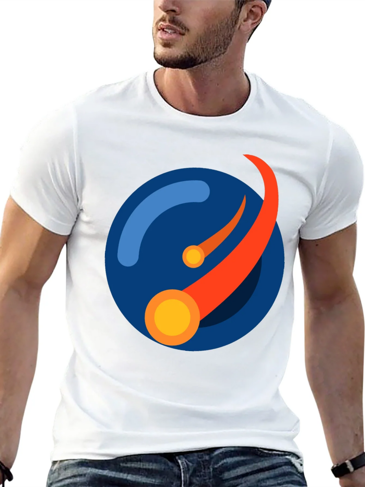 Abstract Orbit Graphic Tee - Black product image 4