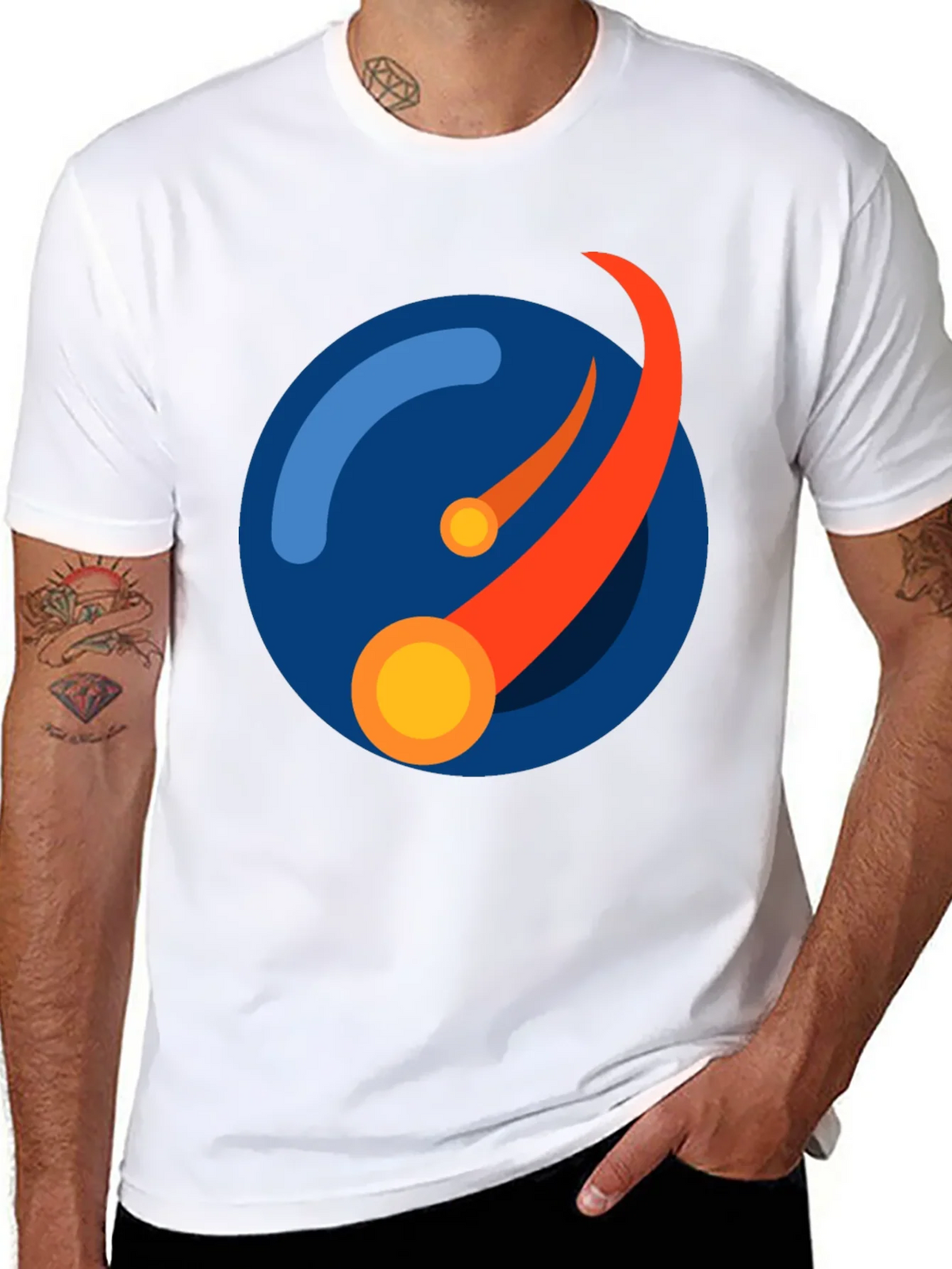Abstract Orbit Graphic Tee - Black product image 10