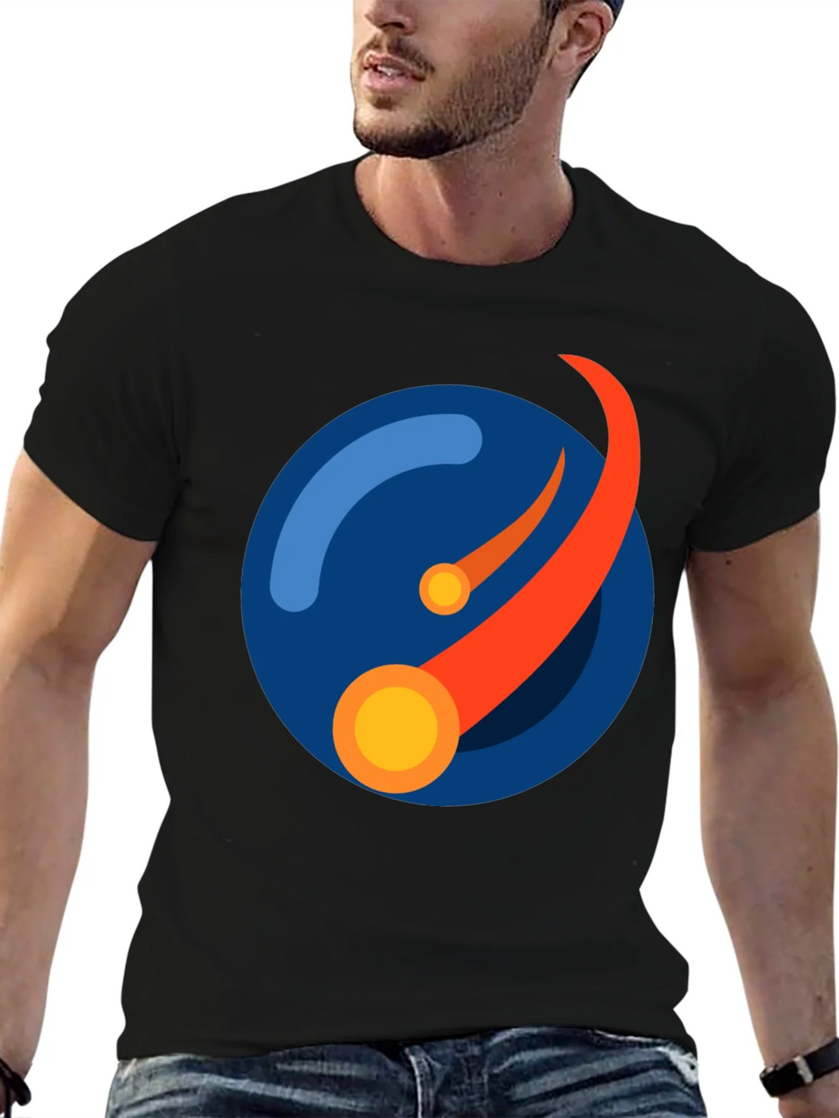 Abstract Orbit Graphic Tee - Black product image 9