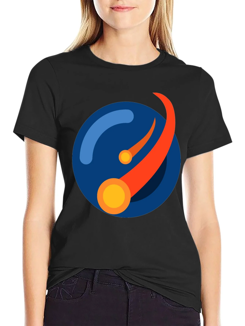 Abstract Orbit Graphic Tee - Black product image 5