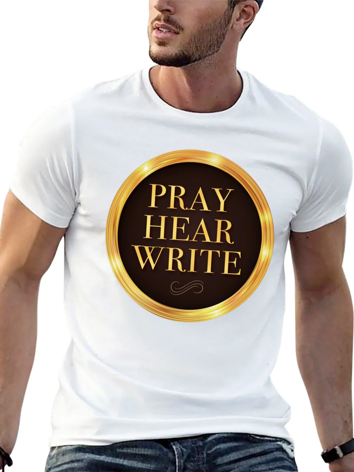 Pray Hear Write Graphic T-Shirt product image 4