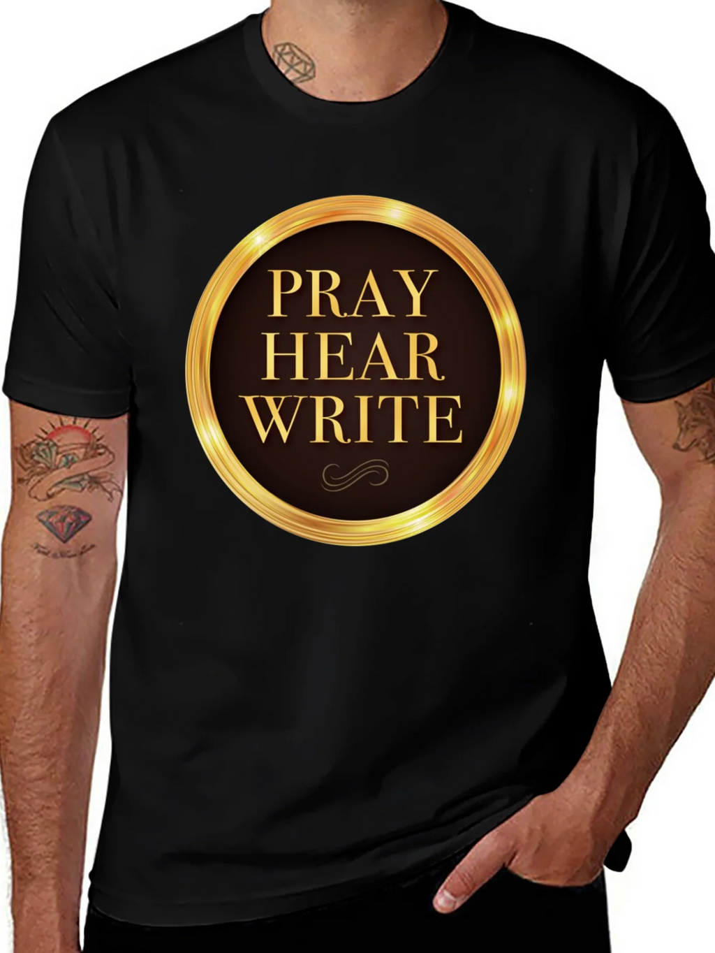Pray Hear Write Graphic T-Shirt product image 1
