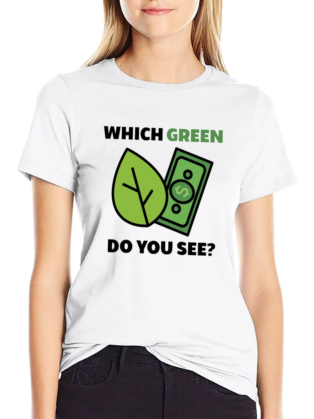 Which Green? T-Shirt - Eco & Money Design Tee product image 11