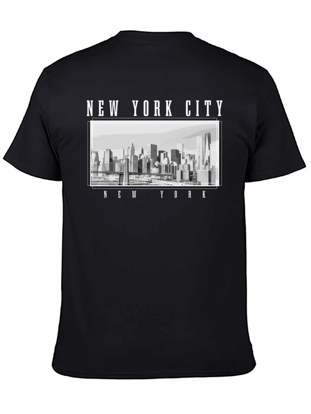 New York City Skyline Graphic T-Shirt - Black product image 6