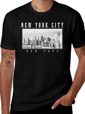 New York City Skyline Graphic T-Shirt - Black product image 1