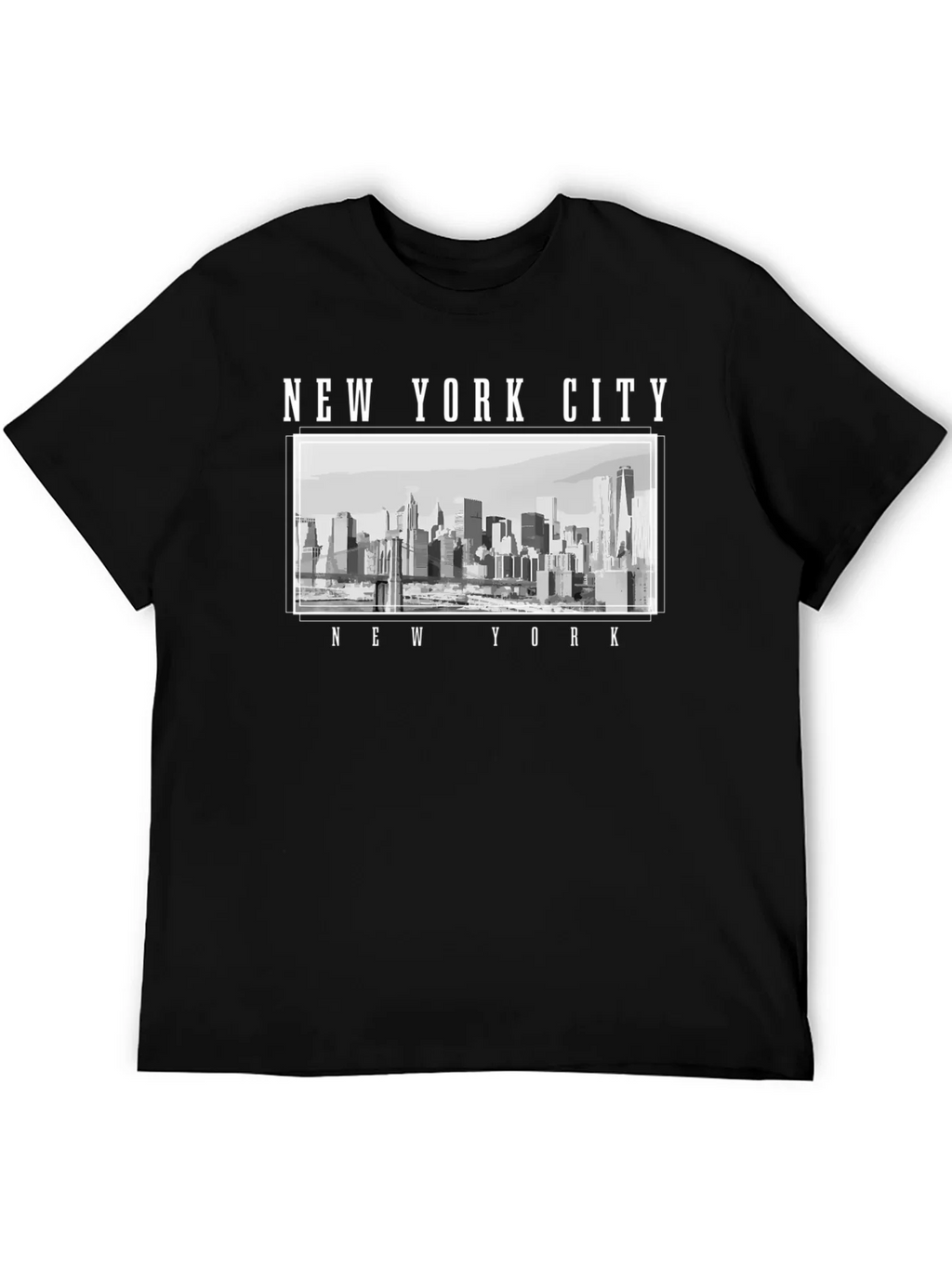 New York City Skyline Graphic T-Shirt - Black product image 7