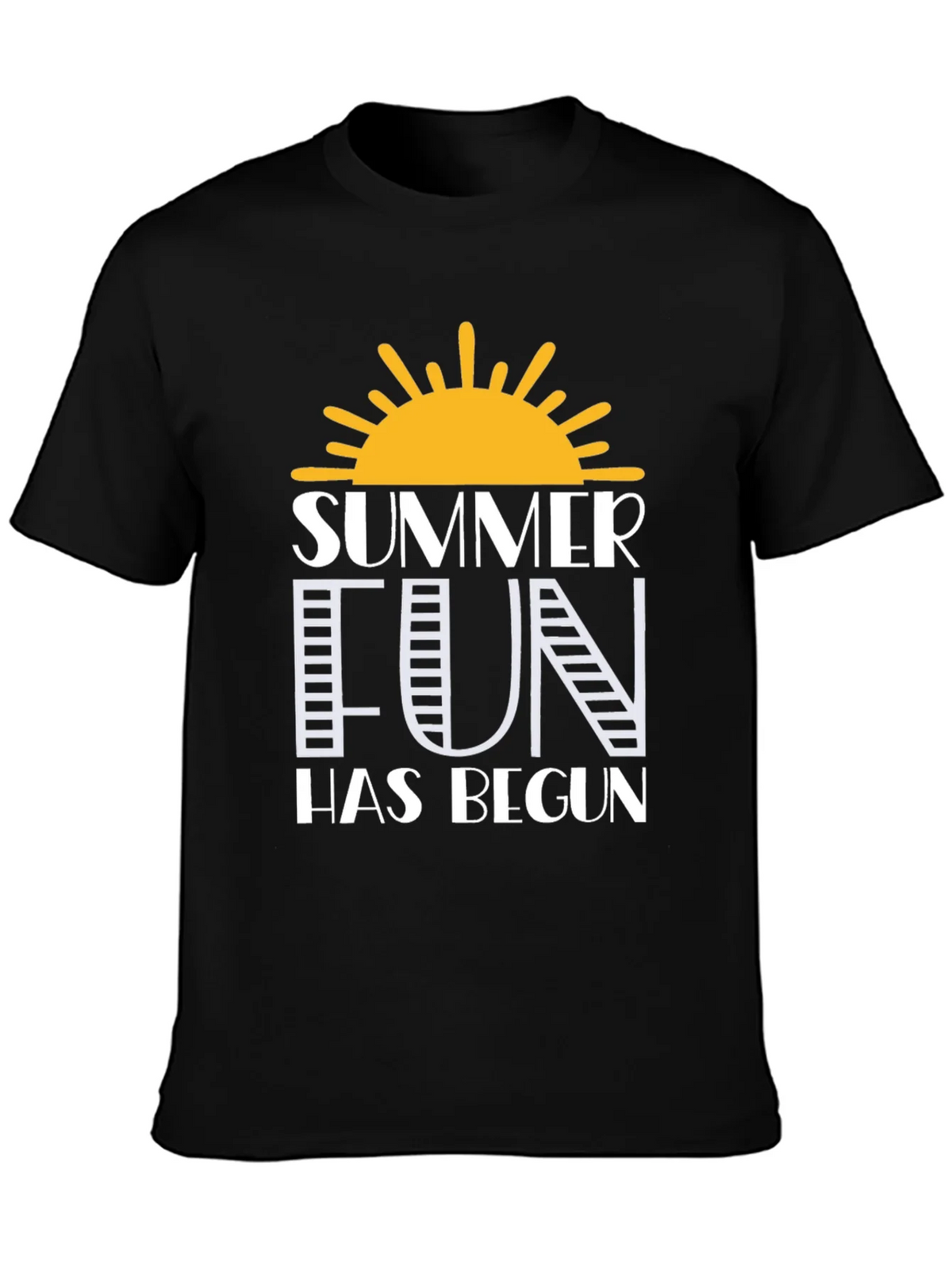 Summer Fun Graphic Tee - Black Cotton T-Shirt product image 5