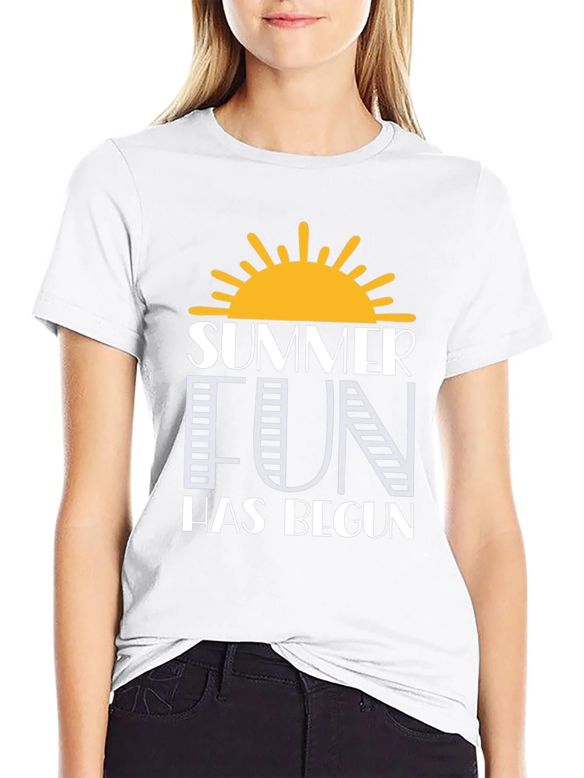 Summer Fun Graphic Tee - Black Cotton T-Shirt product image 10