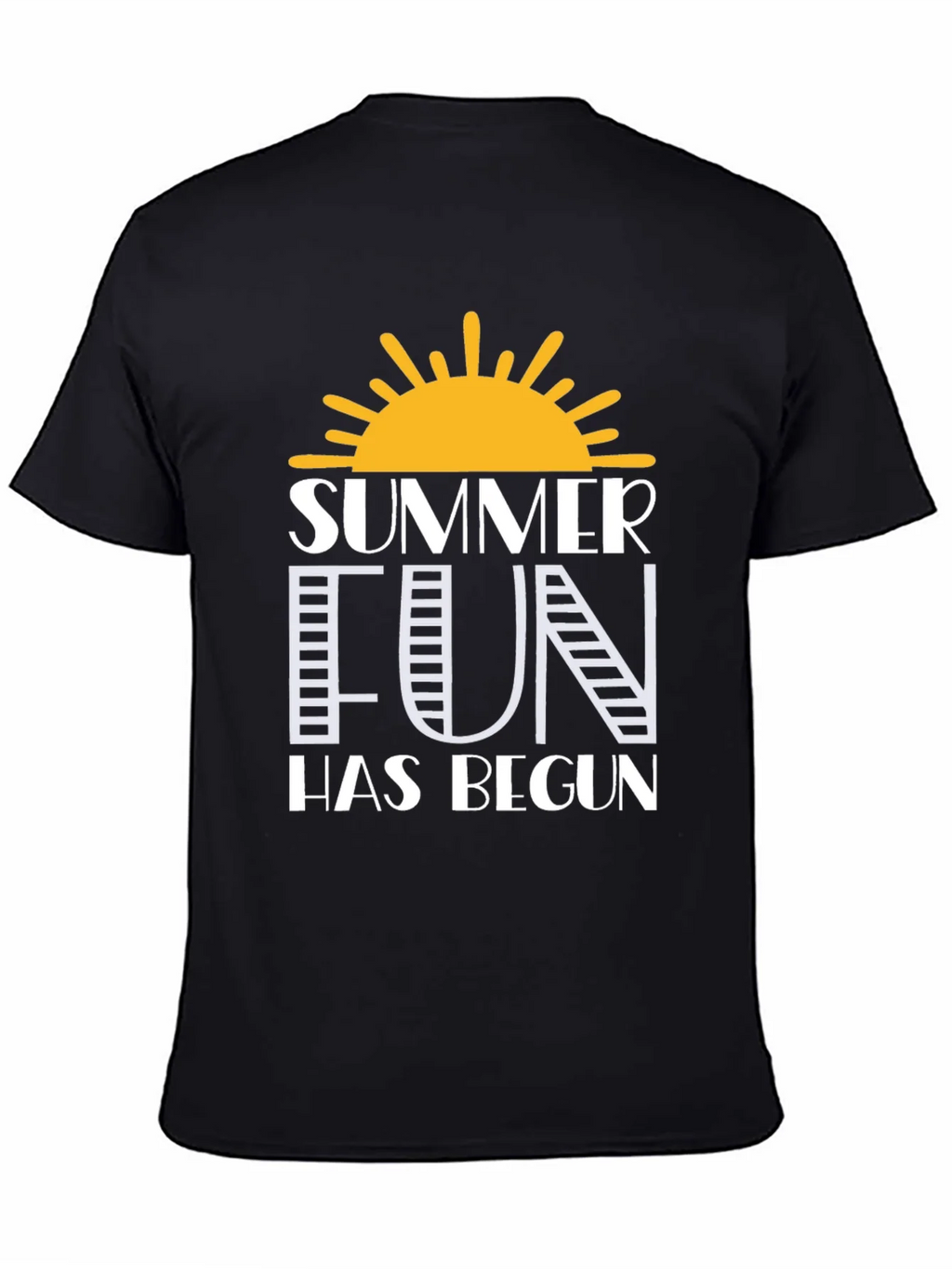 Summer Fun Graphic Tee - Black Cotton T-Shirt product image 6
