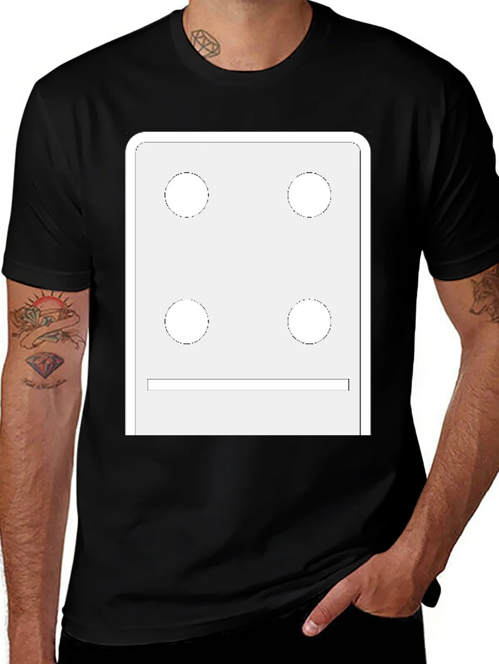 Dice Face Graphic Tee - Novelty T-Shirt product image 1