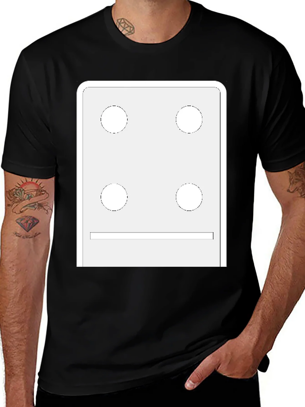 Dice Face Graphic Tee - Novelty T-Shirt product image 1