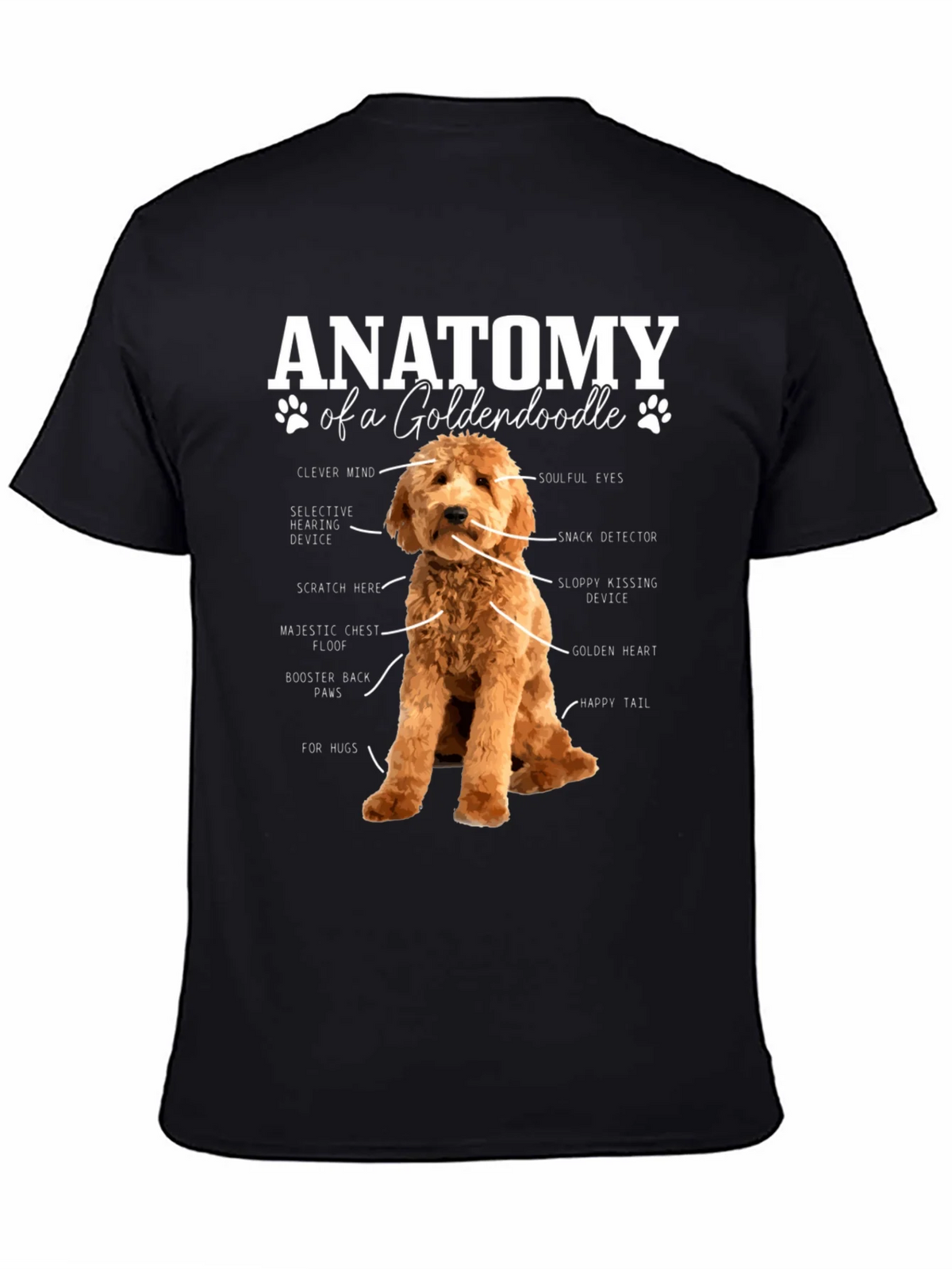 Goldendoodle Anatomy Graphic T-Shirt product image 7