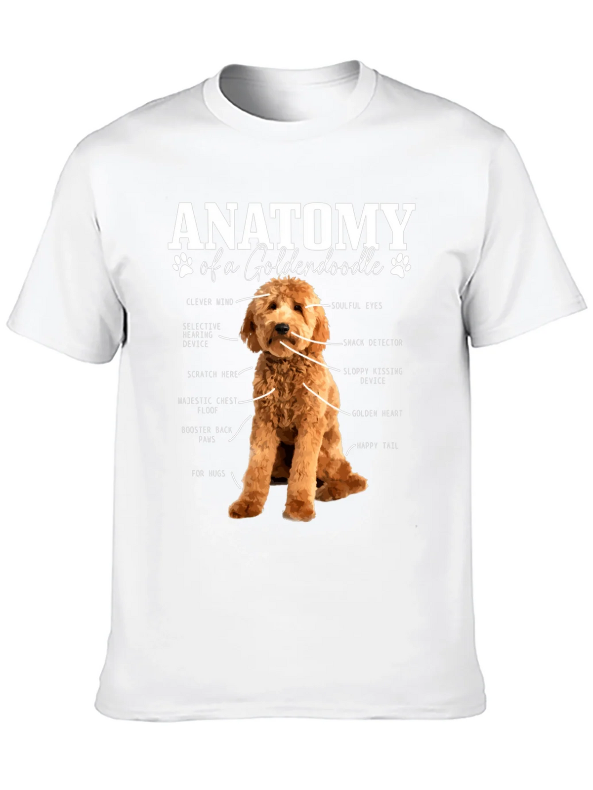 Goldendoodle Anatomy Graphic T-Shirt product image 12