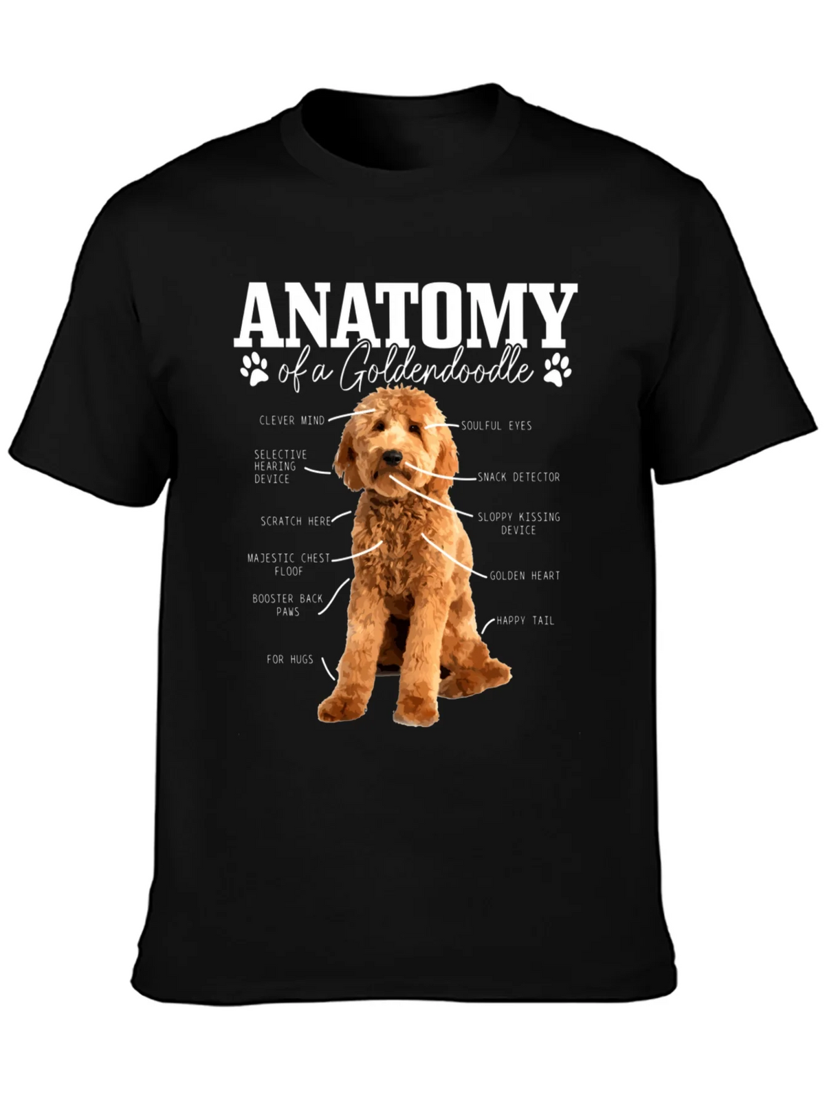 Goldendoodle Anatomy Graphic T-Shirt product image 6