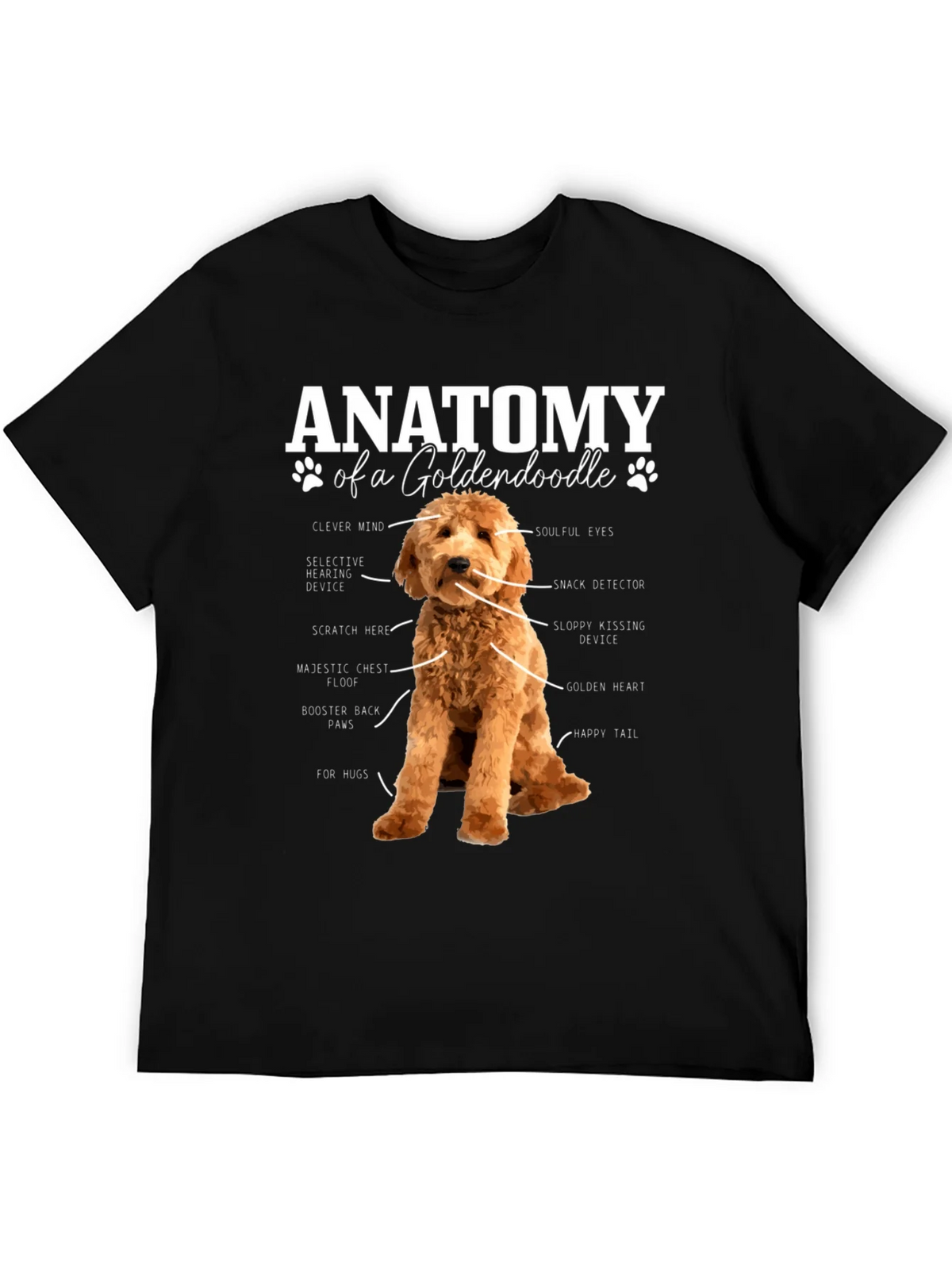 Goldendoodle Anatomy Graphic T-Shirt product image 8