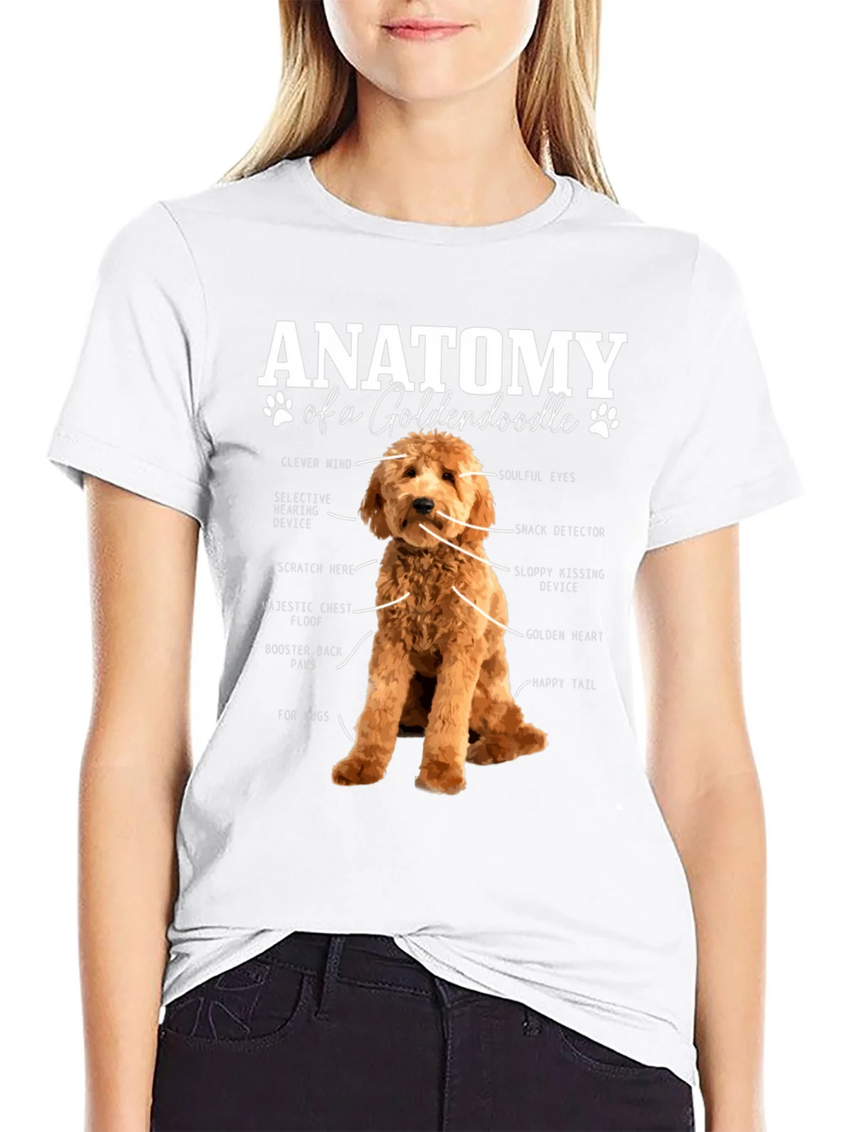 Goldendoodle Anatomy Graphic T-Shirt product image 11