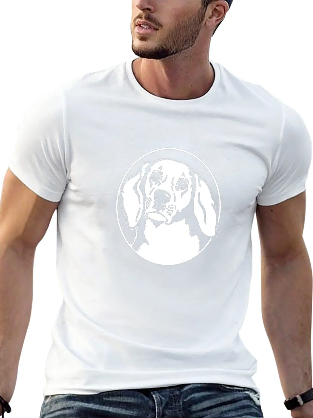 Dog Graphic Tee - Black Cotton T-Shirt product image 4