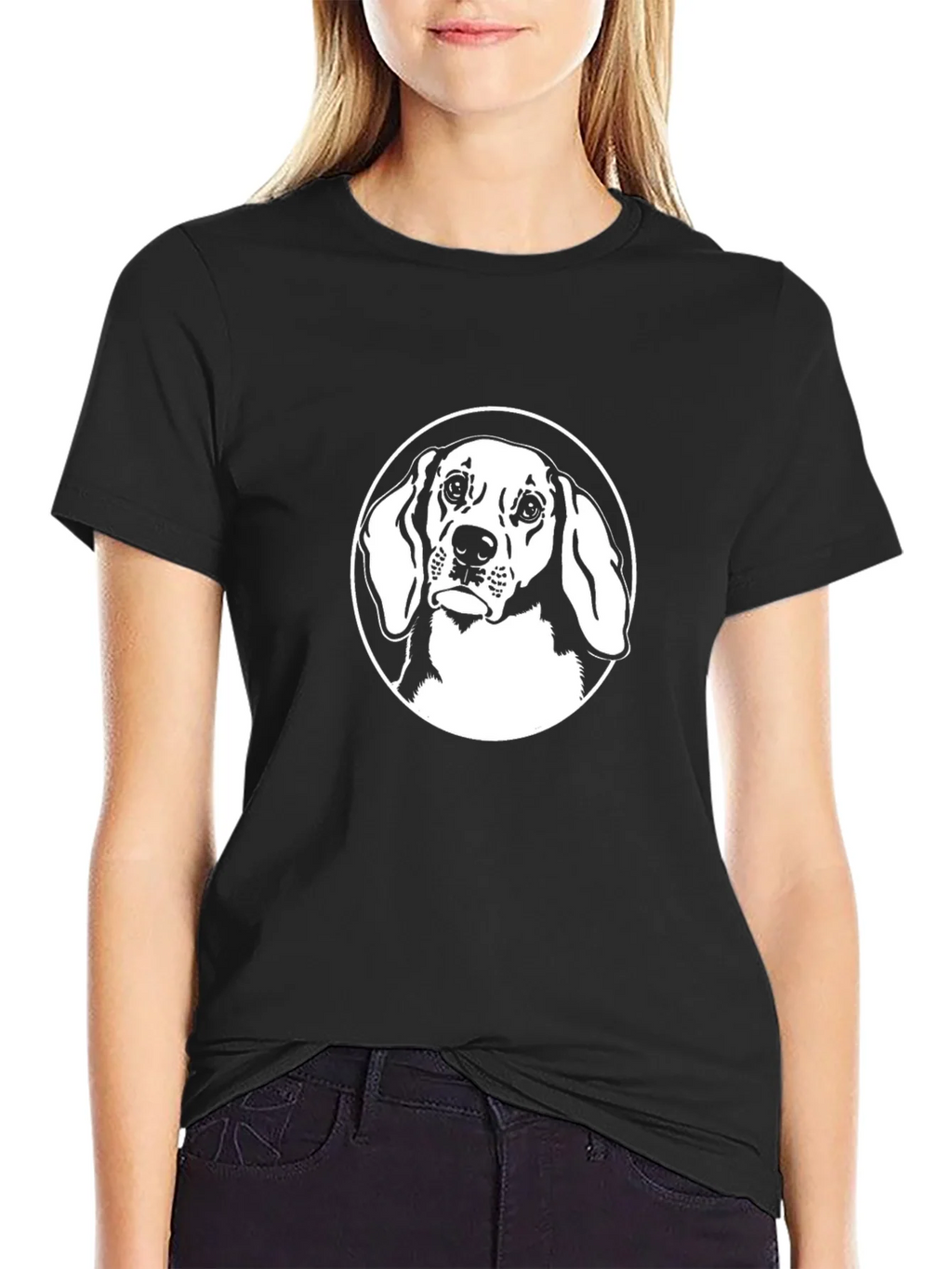 Dog Graphic Tee - Black Cotton T-Shirt product image 5