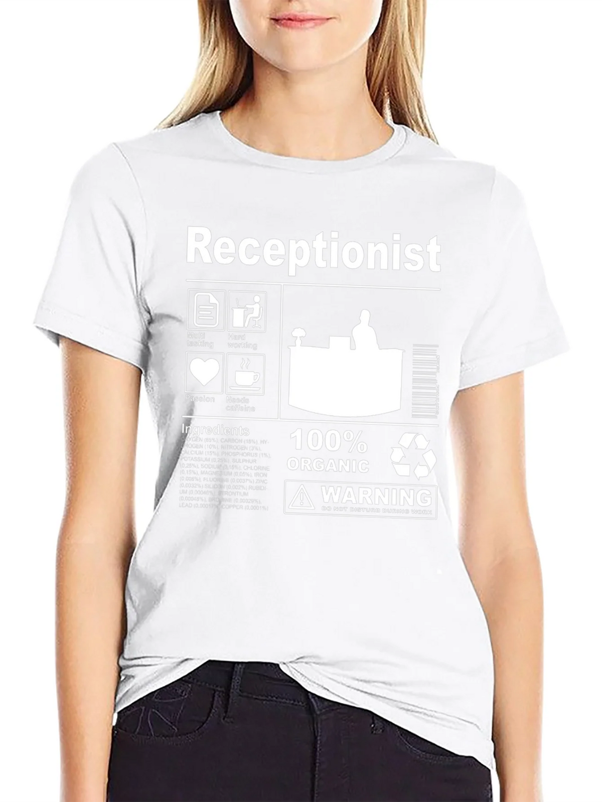 Receptionist Organic Ingredients T-Shirt product image 11