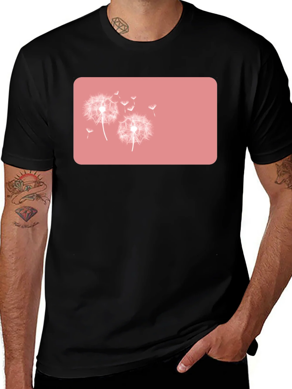Dandelion Graphic Black T-Shirt product image 1