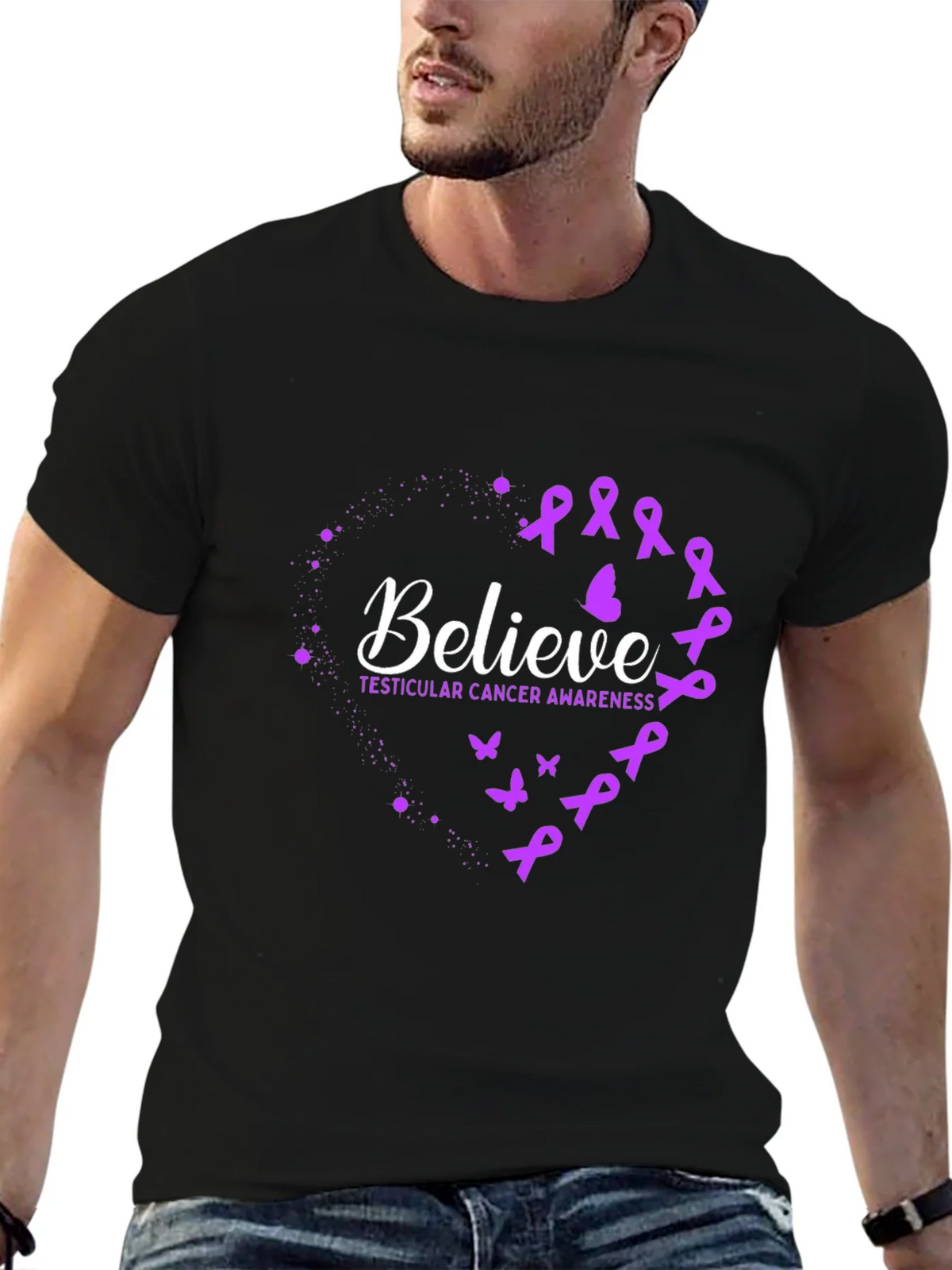 Believe Testicular Cancer Awareness T-Shirt product image 9