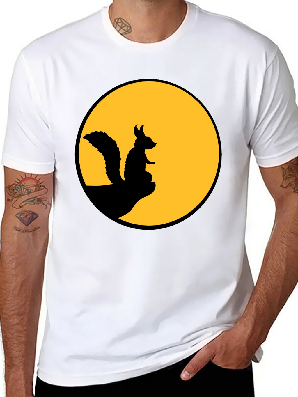Squirrel Silhouette T-Shirt - Moon Graphic Tee product image 10