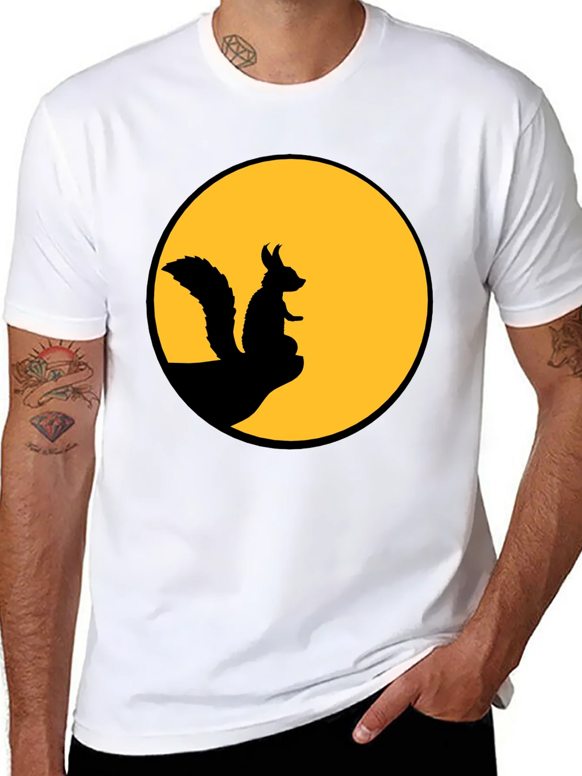 Squirrel Silhouette T-Shirt - Moon Graphic Tee product image 10