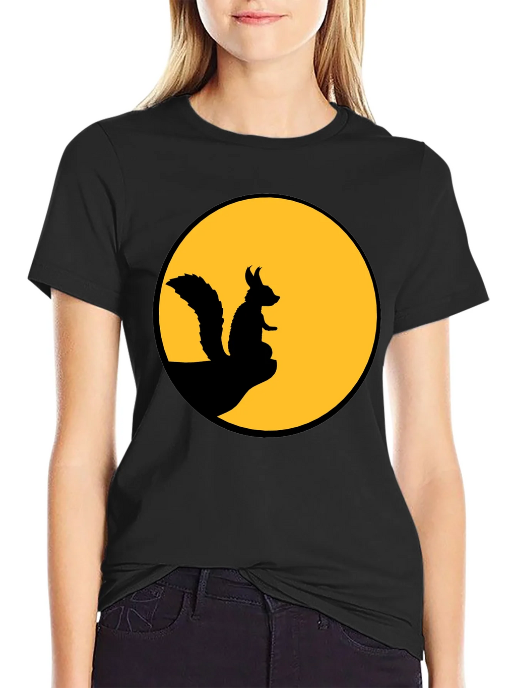 Squirrel Silhouette T-Shirt - Moon Graphic Tee product image 5