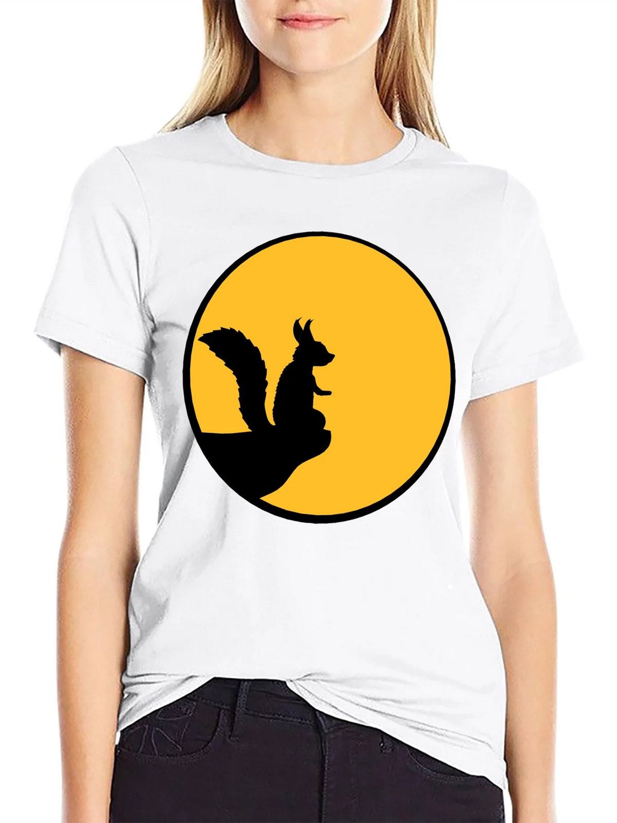 Squirrel Silhouette T-Shirt - Moon Graphic Tee product image 11