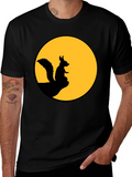 Squirrel Silhouette T-Shirt - Moon Graphic Tee product image 1