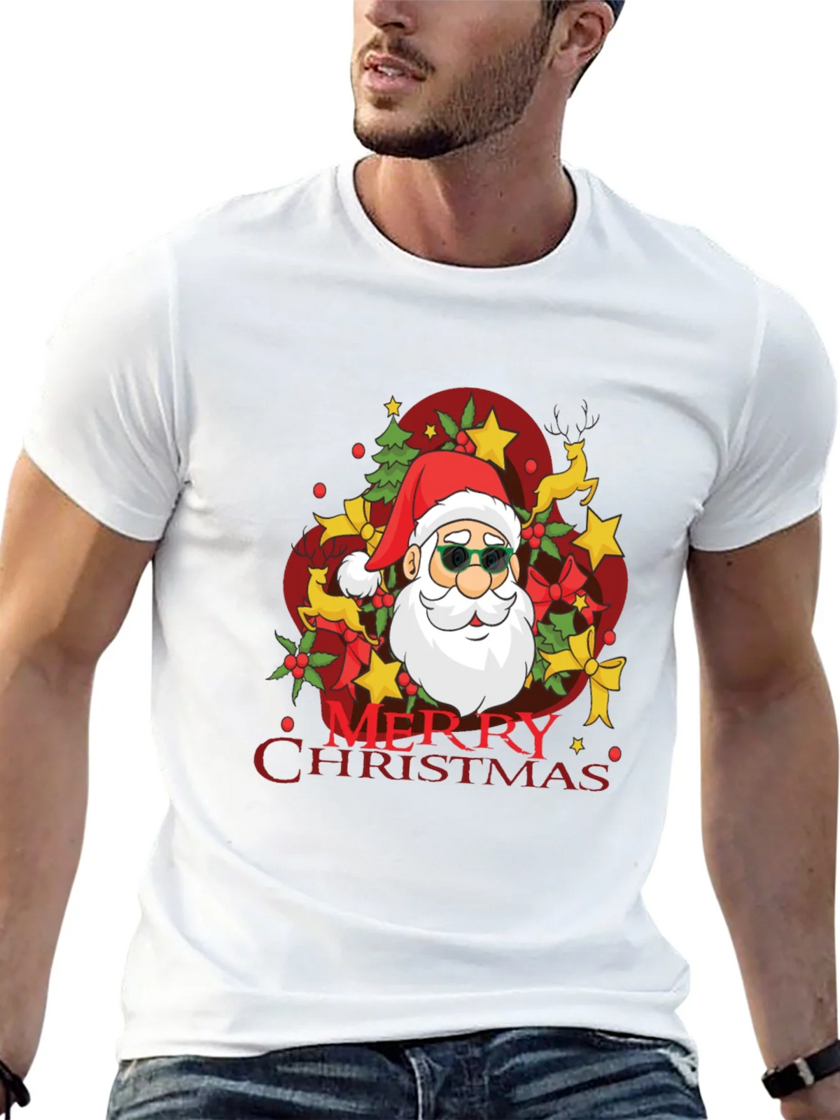 Merry Christmas Santa T-Shirt - Holiday Festive Tee product image 4