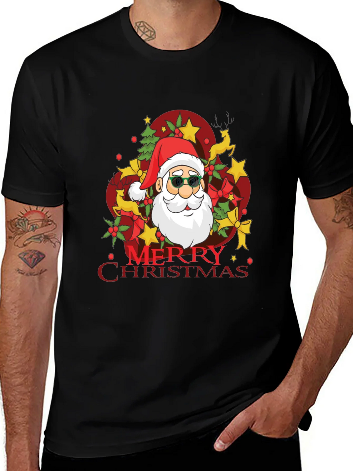 Merry Christmas Santa T-Shirt - Holiday Festive Tee product image 1