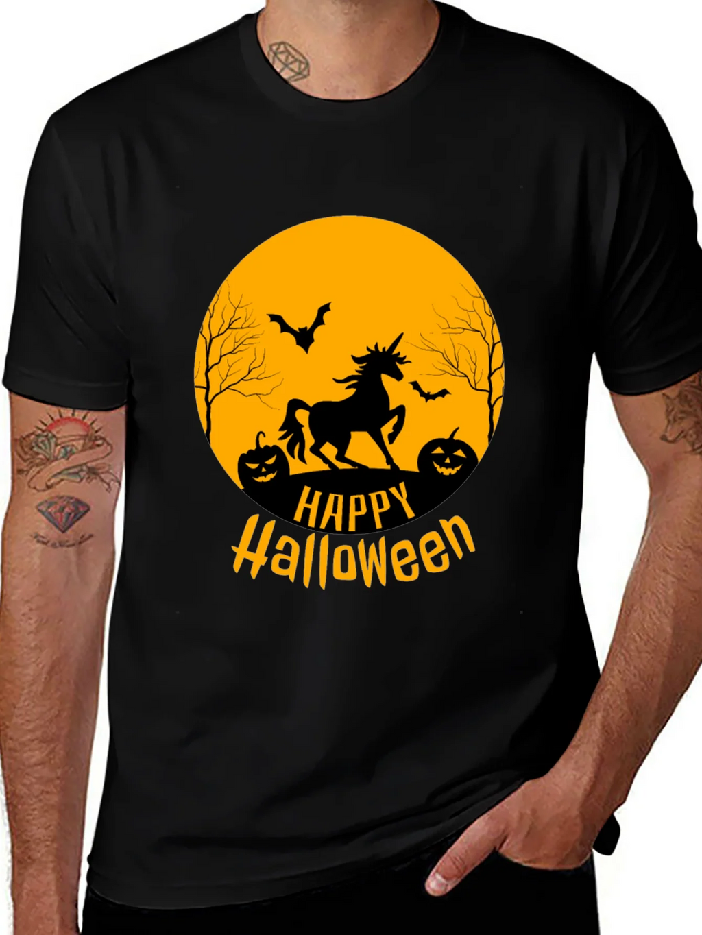 Happy Halloween Unicorn Graphic Tee product image 1