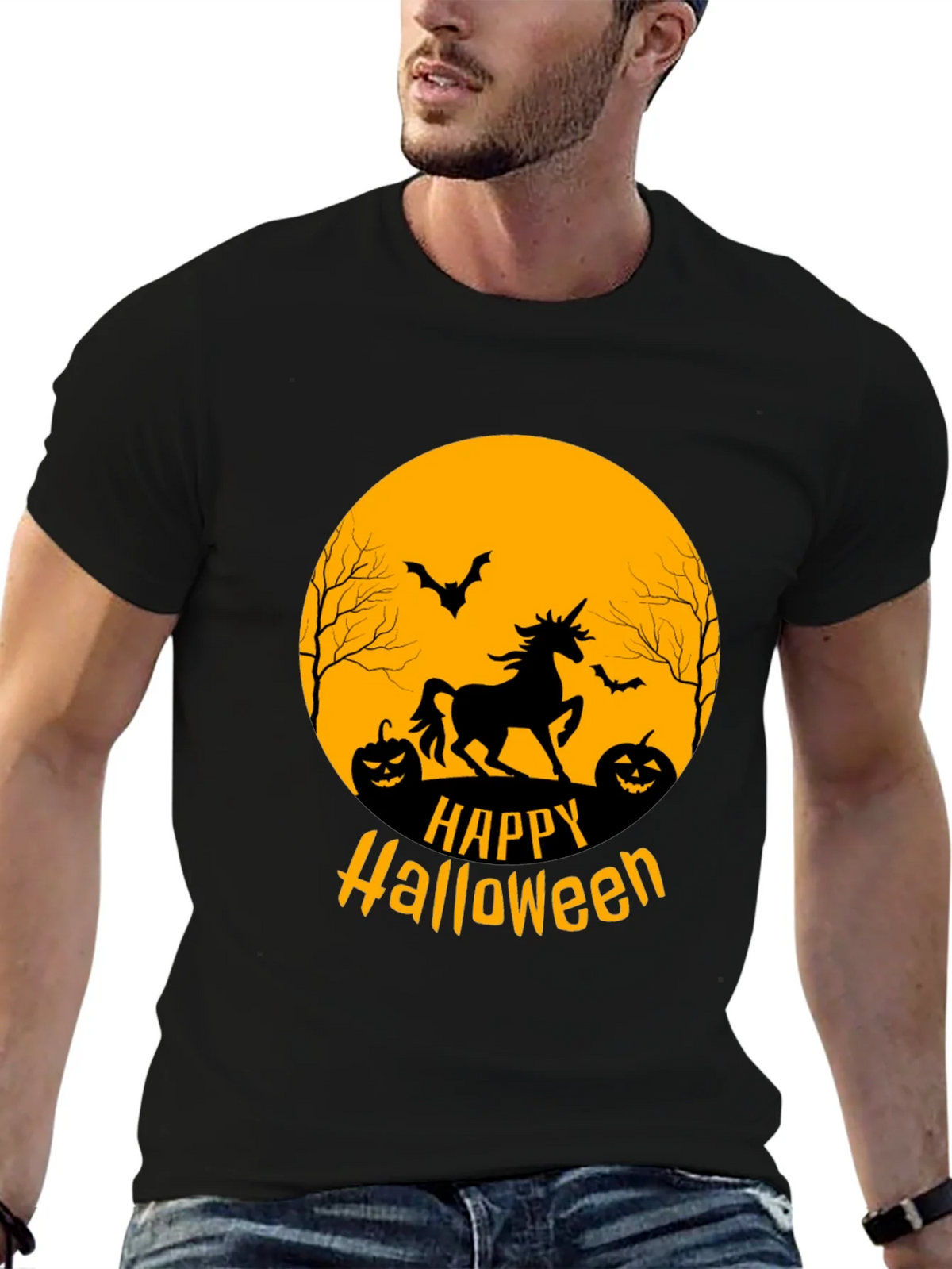 Happy Halloween Unicorn Graphic Tee product image 9